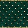 Vickerman 2.5" x 10 yd Green with Gold Dots Ribbon, Seasonal Christmas Ribbon for Gift Wrapping, Tree Decor view 2