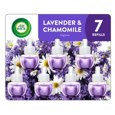 Air Wick Plug in Scented Oil Refill, 7 ct, Lavender & CHAMOMILE, Air Freshener, Essential Oils