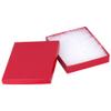 Cardboard Jewelry Boxes 10 Pack - 6"x5"x1" Bulk Cotton Filled Small Gift Boxes with Lids for Jewelry Packaging - Jewelry Gift Boxes for Shipping, Small Business, Accessories (Red) view 1