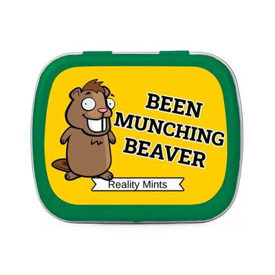Been Munching Beaver Mints Tin Peppermints Breath Fresheners for Mens Stocking Stuffers for Husband Gag Gifts Small Candy Boxes Pocket Pack