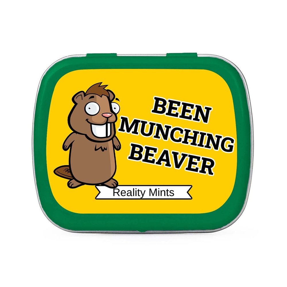 Been Munching Beaver Mints Tin Peppermints Breath Fresheners for Mens Stocking Stuffers for Husband Gag Gifts Small Candy Boxes Pocket Pack