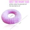 BNRendles Ear Piercing Pillows for Side Sleeper with Ear Hole CNH Piercing Pillows Support Head Ear Pain Relief Ear Pressure Sore Side Sleeping Ear Guard, Minky Dot Lavender view 2