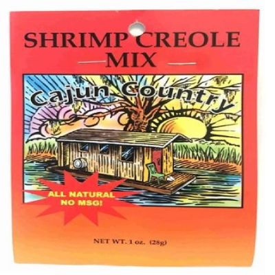 Cajun Country Shrimp Creole Mix, 1 Ounce Packet (All Natural, No MSG - Seasons 1 Pound Peeled Shrimp, Makes 4 to 6 Servings)