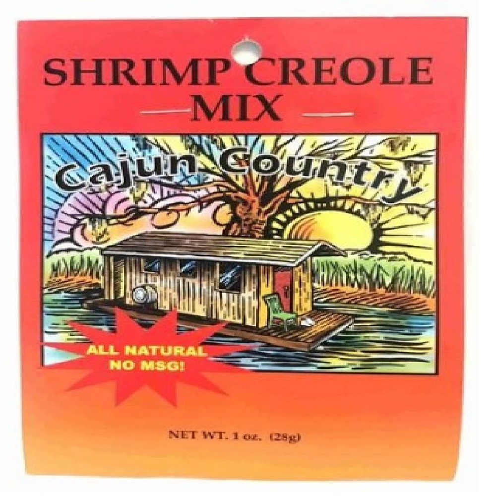 Cajun Country Shrimp Creole Mix, 1 Ounce Packet (All Natural, No MSG - Seasons 1 Pound Peeled Shrimp, Makes 4 to 6 Servings)