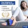 NEWGO Ankle Ice Pack Wrap for Sprained Relief, Ice Pack for Ankle Inuries Reusable, Cold Therapy for Ankles Swelling, Post Surgery Recovery - Blue view 2