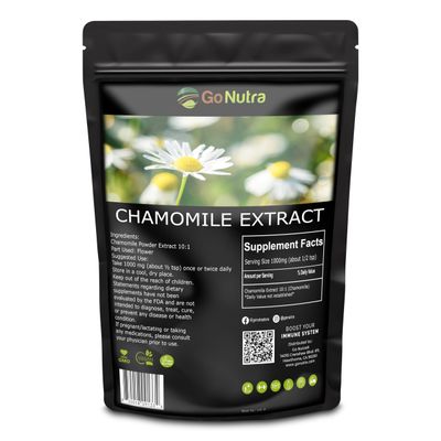 Go Nutra Chamomile Extract Powder 10:1 Strength Apigenin Supplement 8 oz. Herbal Extract