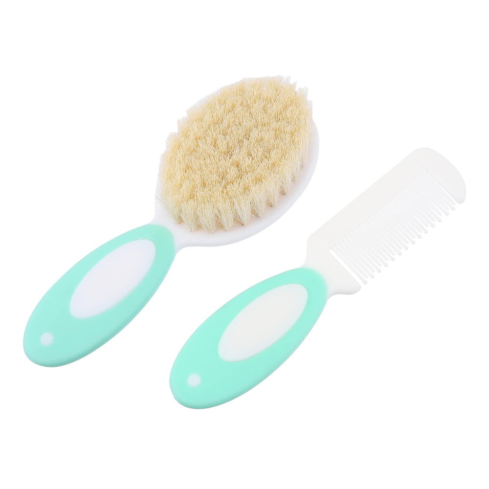 Beaupretty 2pcs Hair Brush Soft Wool Bristles for Gentle Scalp Massage Lightweight and Portable Boys and Girls Grooming Comb Soft for Newborns and Toddlers