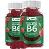 YUM-V'S Vitamin B6 Gummies - High Potency Vitamin B6 100mg - Strawberry Flavor B6 Vitamins Gummies - Nerve & Immune Function, Non GMO Kosher, 60 Count - 2 Pack view 1