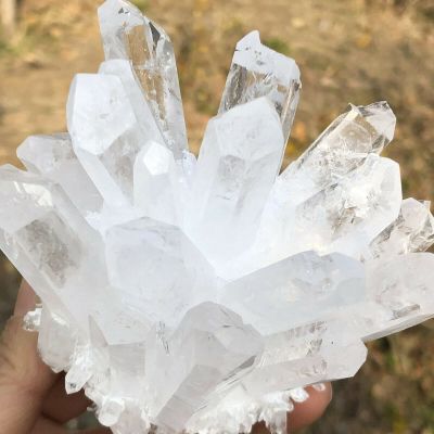 HXSCOO 1pc Natural Rare White Quartz Crystal Cluster Mineral Specimen Healing (Size : 80-90g)