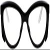 ATTENUTECH Radiation Safety Glasses in stylish, cat eye womens Frame with .75mm pb Radiation Reducing lenses. (Black White) view 2