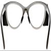 ATTENUTECH Radiation Safety Glasses in stylish, cat eye womens Frame with .75mm pb Radiation Reducing lenses. (Black White) view 3