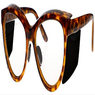ATTENUTECH Radiation Safety Glasses in stylish, cat eye womens Frame with .75mm pb Radiation Reducing lenses. (Tortoise)