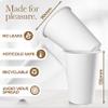 Disposable White Coffee Cups with Lids 16 oz (50 Pack) - To Go Paper Coffee Cups for Hot & Cold Beverages, Coffee, Tea, Hot Chocolate, Water, Juice - Eco Friendly Cups view 3