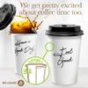 Disposable White Coffee Cups with Lids 16 oz (50 Pack) - To Go Paper Coffee Cups for Hot & Cold Beverages, Coffee, Tea, Hot Chocolate, Water, Juice - Eco Friendly Cups view 4