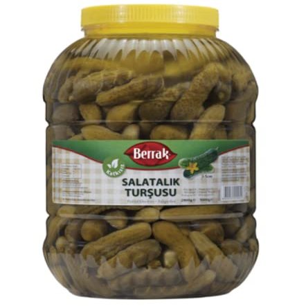 BERRAK GHERKIN PICKLES (SALATALIK TURSUSU) NO:3 5KG PLASTIC - halal- Product Of Turkey