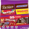 M&M'S, SNICKERS, STARBURST & SKITTLES Assorted Candy Variety Pack, 27.18 oz, 55 Pieces Bulk Candy Bag