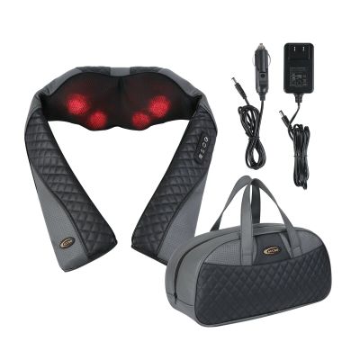 Accro Shiatsu Back Neck Shoulder Foot and Legs Massager with Heat Deep Kneading (Comes with Bag)