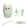 1set Nail Care Boy Girl Grooming Owl Design Includes Nail Clippers Tweezers and Scissors for Newborns and Toddlers Shower view 1
