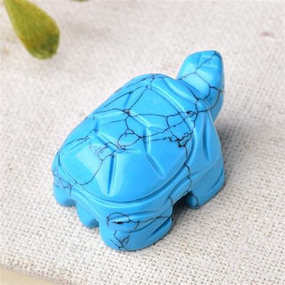 1PC Natural Stone And Crystal Natural Crystal Rose Quartz Tortoise Amethyst Animals Stone Energy Stone Raw Crystals Crafts Home Decoration Gift Home Decoration And DIY Gifts ( Color : Blue Turquoise )