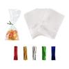 XLSFPY 100PCS Clear Cellophane Treat Bags with 100PCS Twist Ties, 3x4 OPP Rice Crispy Bags for Gift Goodie Favor Candy Cake Pop Birthday Party Cookies Christmas New Year Wedding Party (3'' x 4'') view 1