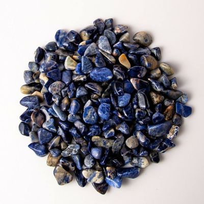 1 lb Tumbled Sodalite Quartz Gemstone Crystals 165-200 Stones Gem Rock Specimens