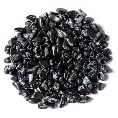 1 lb Tumbled Snowflake Obsidian Bulk Rock Gemstone 65-110 Stones Healing Gems
