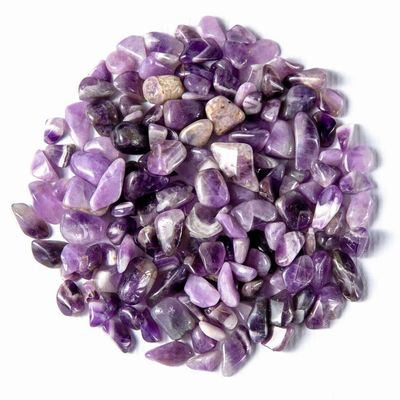 1 lb Tumbled Banded Amethyst Gemstone Crystals 190-210 Stones Specimens Chevron