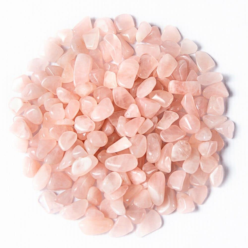 1 lb Tumbled Pink Rose Quartz Gemstone Crystals 90-140 Stones Gem Rock Specimens