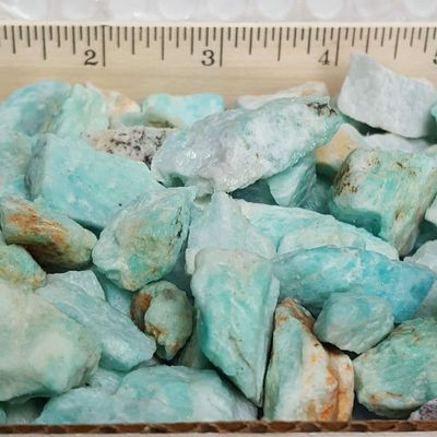 1/4 lb Rough Amazonite Green Gemstone Crystals Tumbling Stone Gem Rock Specimens