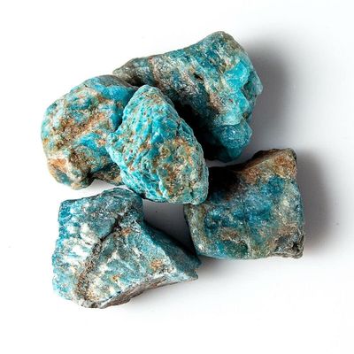 1/4 lb Rough Blue Apatite Natural Unheated Gemstone Crystal Rock Specimen Tumble