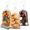 acDesign 100Pcs Clear Bags for Favors 6"x12" Treat Bags With Ties for Bakery Wedding Gift Food Storage view 1