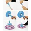 Spin Mop Pole Handle Replacement 360 Rotating Floor Mop Telescopic Handle No Foot Pedal Version Floor Cleaning Scraper for Home Office Hotel (Blue) view 4