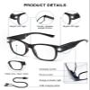OKH Reading Glasses with Lights, Rechargeable, Bright LED Lighted Readers 3.0, Hands-free 180% Magnifying Eyeglasses for Close Work, Reading, Unisex view 2