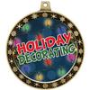 Crown Awards Holiday Decorating Winter Seasonal Award Medals with Red Ribbon, 2.5" Gold Holiday Decorating Winter Trophies, 10 Pack Prime view 2