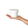 AMZ Empire 12 Oz Disposable Paper Cups with Lids and Spoons/50 Sets/Combo Pack For Soup Dessert Granola Ice Cream Yogurt/12 Ounce Paper Bowls for Hot or Cold Food/Home, Everyday Use, Catering view 3
