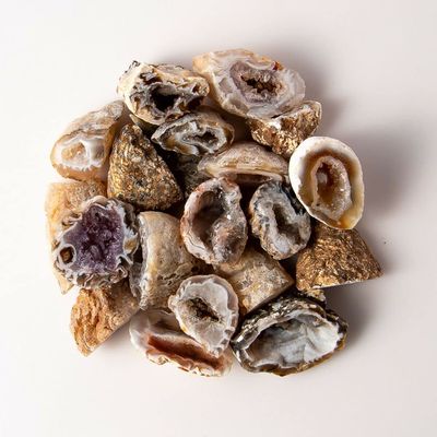 1/2 lb Mini Agate OCO Geodes Natural Rough Half Gemstone Mineral Sparkly Jewelry