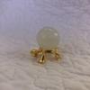 1 Opalite Gemstone 20mm Sphere On Gold Turtle Stand Gem Massage Ball Marble view 3