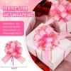 WILLBOND 20 Pieces 6 Inch Pull Bows Gift Wrapping Ribbon Pull Bows for Valentine Wedding Baskets Christmas Multicolor Wrap Accessory for Gift Present Holiday Decor(Pink) view 3