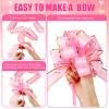 WILLBOND 20 Pieces 6 Inch Pull Bows Gift Wrapping Ribbon Pull Bows for Valentine Wedding Baskets Christmas Multicolor Wrap Accessory for Gift Present Holiday Decor(Pink) view 4