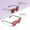BRADDELL Indoor FL-41 Rose & Outdoor FL-60 Brown Tinted Migraine Light Sensitivity Glasses for Fluorescent LED Glare, Photophobia and Concussion (MEDIUM) view 2