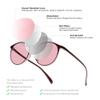 BRADDELL Indoor FL-41 Rose & Outdoor FL-60 Brown Tinted Migraine Light Sensitivity Glasses for Fluorescent LED Glare, Photophobia and Concussion (MEDIUM) view 4
