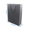 20pcs Paper Bags with Handle, Black Paper Gift Present Bags with Handles, Heavy Duty Lunch Bags, SAFYY Goody Bag, Favor Bags, Party Bags,Handle Bags,Wedding Bags,Shopping Bags,Kraft Bags,Retail Bags (30x10x40cm/11.8x3.9x15.7'') view 2
