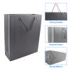 20pcs Paper Bags with Handle, Black Paper Gift Present Bags with Handles, Heavy Duty Lunch Bags, SAFYY Goody Bag, Favor Bags, Party Bags,Handle Bags,Wedding Bags,Shopping Bags,Kraft Bags,Retail Bags (30x10x40cm/11.8x3.9x15.7'') view 3