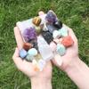 30 PCS Crystals and Stones Set, Natural Raw Healing Crystals and Tumbled Chakra Stones, Premium Protection Crystal Gift Kit Display in Wooden Box with Info Guide, Meditation, Yoga, Home Decor view 3