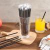 [400 Pcs] Black Individually Wrapped Disposable Plastic Straws(7.5" longX0.23" diameter) view 3