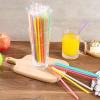 [400 Pcs] Colorful Individually Wrapped Disposable Plastic Straws(7.5" longX0.23" diameter) view 3