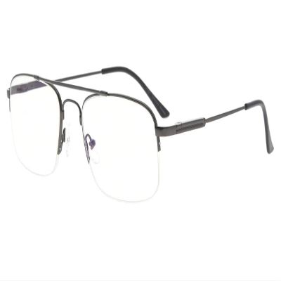 Eyekepper Transparent Lens UV Protection Half-Rim Reading Glasses Memory Titanium Frame Radiation Protection