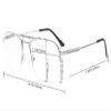 Eyekepper Transparent Lens UV Protection Half-Rim Reading Glasses Memory Titanium Frame Radiation Protection view 3