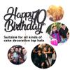 10th Birthday Decorations 10 Years Blessed & Loved Cake Topper for 10th Birthday, Wedding Anniversary Party Decorations Black Glitter view 3