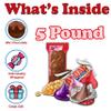 Valentine's Day Chocolate Candy, 5 Lb Mix, Individually Wrapped Mothers Day Candy, Heart Adorned Addressable Mini Milk Chocolate Bars, Peanut Butter Hearts, Wafer, Kisses, Red, Pink Candy view 2